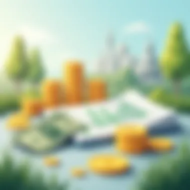 Diverse Types of Investment Income Illustration depicting various types of investment income
