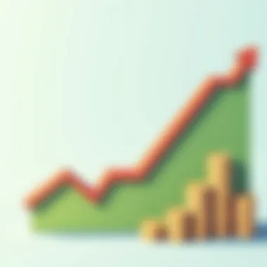 A graphical representation of interest rates fluctuating.