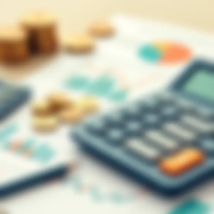 A calculator and budget plan exemplifying financial strategy